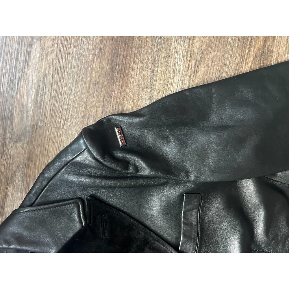Vintage 4/2008 Lined Sample Sean John Soft Leather Blazer with Suede Lapel - Picture 6 of 16